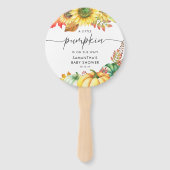 Little Pumpkin Gender Neutral Herfst Baby shower Handwaaier (Achterkant)