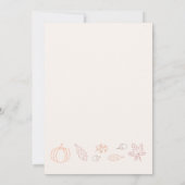 Little Pumpkin Gender Neutral Herfst Baby shower Kaart (Achterkant)