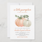 Little Pumpkin Gender Neutral Herfst Baby shower Kaart (Voorkant)