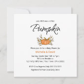 Little Pumpkin Gender Neutral Herfst Baby shower Kaart (Voorkant)