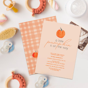 Little Pumpkin Gender Neutral Herfst Baby shower Kaart