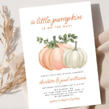 Little Pumpkin Gender Neutral Herfst Baby shower