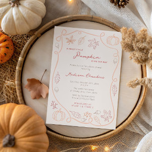 Little Pumpkin Gender Neutral Herfst Baby shower Kaart