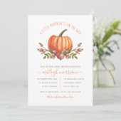 Little Pumpkin Gender Neutral Herfst Baby shower Kaart (Staand voorkant)