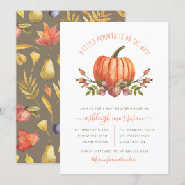 Little Pumpkin Gender Neutral Herfst Baby shower Kaart