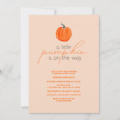 Little Pumpkin Gender Neutral Herfst Baby shower Kaart (Voorkant)