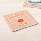 Little Pumpkin Gender Neutral Herfst Baby shower Kartonnen Onderzetters (Schuin)