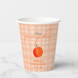 Little Pumpkin Gender Neutral Herfst Baby shower Papieren Bekers
