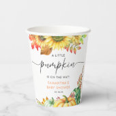 Little Pumpkin Gender Neutral Herfst Baby shower Papieren Bekers (Achterkant)