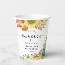 Little Pumpkin Gender Neutral Herfst Baby shower Papieren Bekers