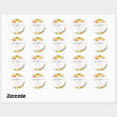Little Pumpkin Gender Neutral Herfst Baby shower Ronde Sticker (Vel)