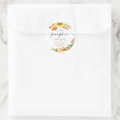 Little Pumpkin Gender Neutral Herfst Baby shower Ronde Sticker (Tas)