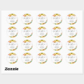 Little Pumpkin Gender Neutral Herfst Baby shower Ronde Sticker (Vel)