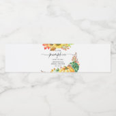 Little Pumpkin Gender Neutral Herfst Baby shower Waterfles Etiket (Enkel label)