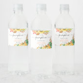 Little Pumpkin Gender Neutral Herfst Baby shower Waterfles Etiket (Flessen)