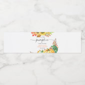 Little Pumpkin Gender Neutral Herfst Baby shower Waterfles Etiket (Enkel label)