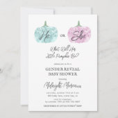 Little Pumpkin Gender onthulling Halloween Baby sh Kaart (Voorkant)