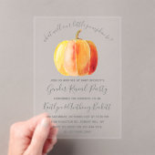 Little Pumpkin Gender Reopenbaarmakingsfeest Acryl Uitnodigingen (Insitu (Draagbaar))