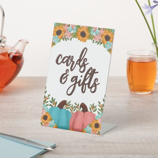 Little Pumpkin Gender Reveal Kaarten & Geschenken Reclamebord Met Voetstuk (Insitu)