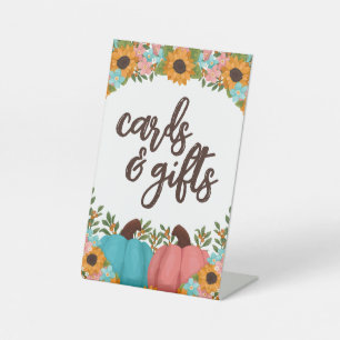 Little Pumpkin Gender Reveal Kaarten & Geschenken Reclamebord Met Voetstuk
