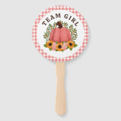 Little Pumpkin Gender Reveal Stem Jongen of Meisje Handwaaier (Achterkant)