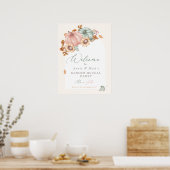 Little Pumpkin Gender Reveal Welkomstbord poster (Keuken)