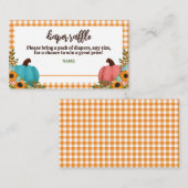 Little Pumpkin Geslacht Reveal Luier Raffle Informatiekaartje (Voorkant / Achterkant)