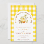 Little Pumpkin Gingham Plaid Boho Baby shower Kaart (Voorkant)