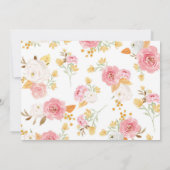 Little Pumpkin Girl 1st Birthday Fotouitnodiging Bedankkaart (Achterkant)