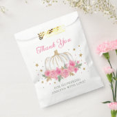 Little Pumpkin Girl Baby shower Bedankt Bedankzakje (Gezegeld)