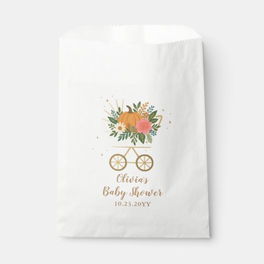 Little Pumpkin Girl Baby Shower Bedankzakje (Voorkant)