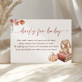 Little Pumpkin Girl Baby shower Boeken voor Baby Informatiekaartje
