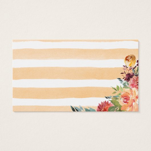 Little Pumpkin Girl Baby shower Diaper Raffle Kaar Visitekaartje (Achterkant)