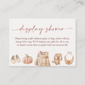 Little Pumpkin Girl Baby shower Display Shower Informatiekaartje (Voorkant)
