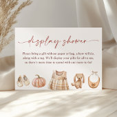 Little Pumpkin Girl Baby shower Display Shower Informatiekaartje