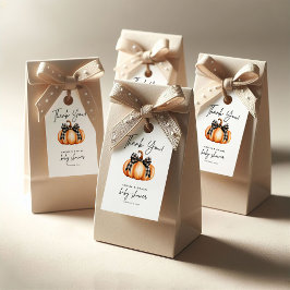 Little Pumpkin Girl Baby shower Gift Label Cadeaulabel