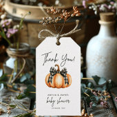 Little Pumpkin Girl Baby shower Gift Label Cadeaulabel