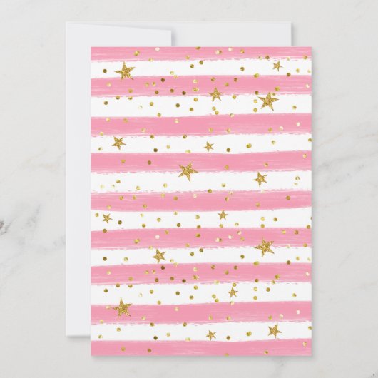 Little Pumpkin Girl Baby shower Invitation Kaart (Achterkant)