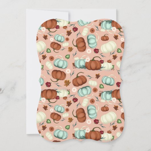 Little Pumpkin Girl Baby shower Kaart (Achterkant)