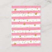 Little Pumpkin Girl Baby shower Luier Raffle Informatiekaartje (Achterkant)