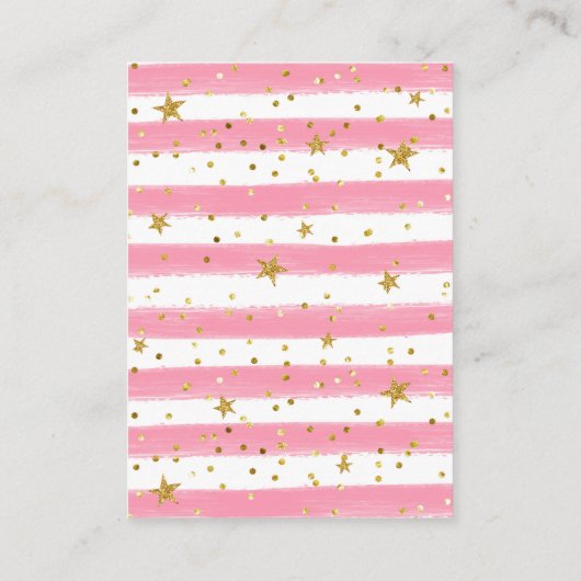 Little Pumpkin Girl Baby shower Luier Raffle Informatiekaartje (Achterkant)