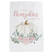 Little Pumpkin Girl Baby shower Medium Cadeauzakje (Achterkant)