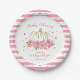 Little Pumpkin Girl Baby shower Papieren Bordje