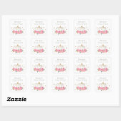 Little Pumpkin Girl Baby shower Retouradres Vierkante Sticker (Vel)