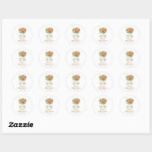 Little Pumpkin Girl Baby Shower Ronde Sticker (Vel)