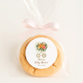 Little Pumpkin Girl Baby Shower Ronde Sticker