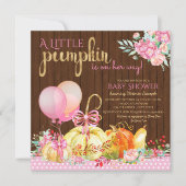 Little Pumpkin Girl Baby Shower Uitnodigingen (Voorkant)