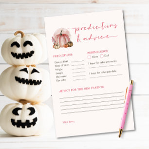 Little Pumpkin Girl Baby shower voorspellingen spe