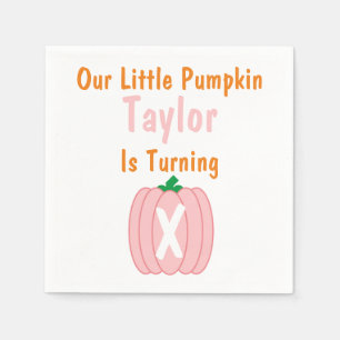 Little Pumpkin Girl Birthday Servet