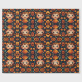 Little Pumpkin Girl Cadeaupapier (Vlak)